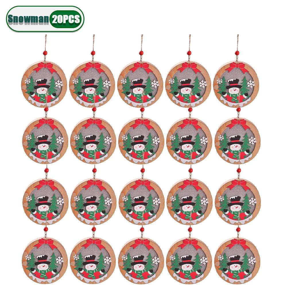 Christmas Decoration LED Illuminated Christmas Tree Hanging Santa Claus Snowman Deer Night Lights Christmas Decoration Hanging