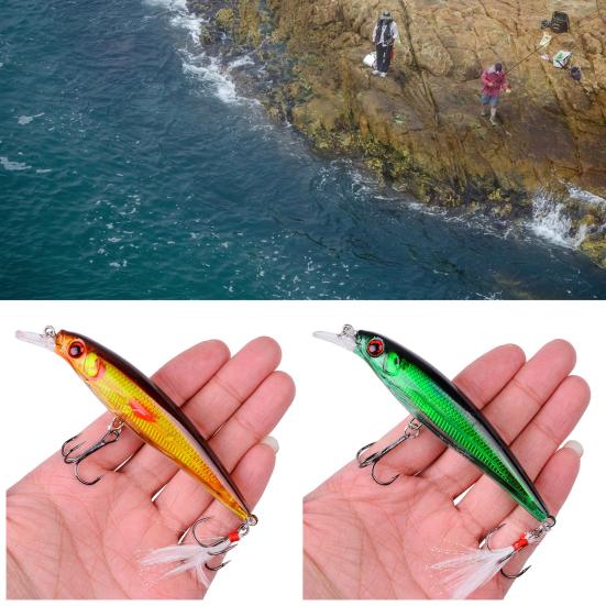 Искусственная приманка Minnow Bionic с острыми крючками, жестким язычком, длиной 11,2 см/13,6 г, для пресноводной и морской рыбалки на форель и окуня. Аксессуары для рыбалки.
