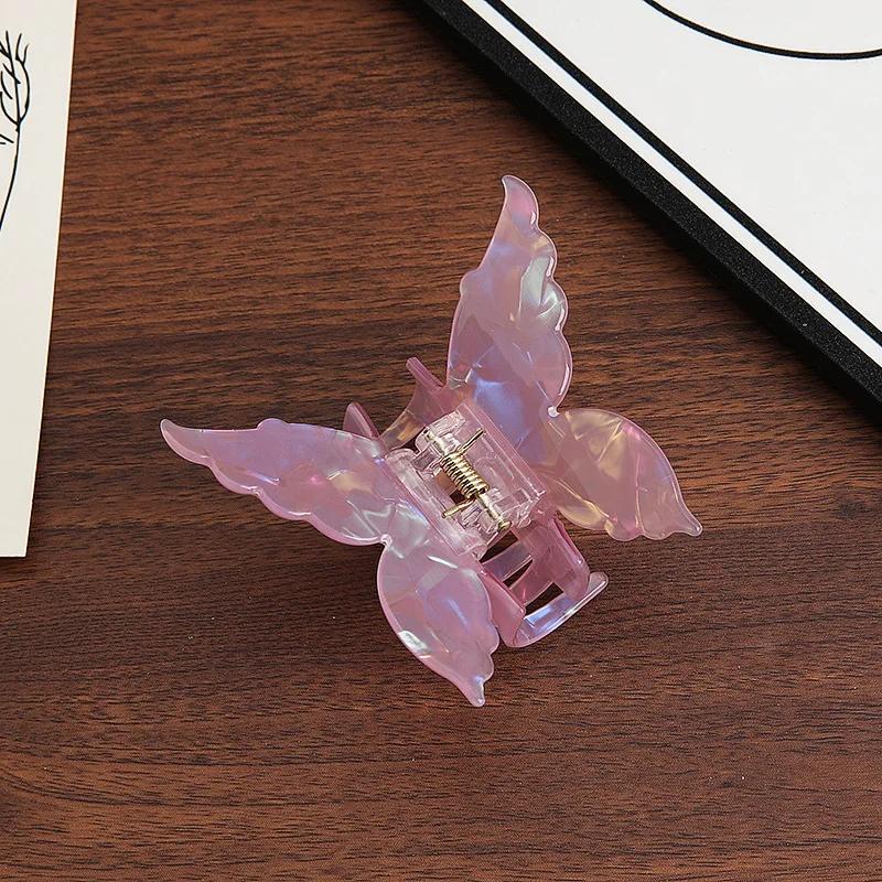 Градиентная бабочка для волос, корейские простые модные заколки для волос, головные уборы, заколки для волос, женские красочные украшения для волос, стильные аксессуары