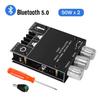 ZK-502MT Bluetooth 5,0 Плата усилителя сабвуфера 2,0-канальная плата стереоусилителя высокой мощности 2X50 Вт Bass AMP