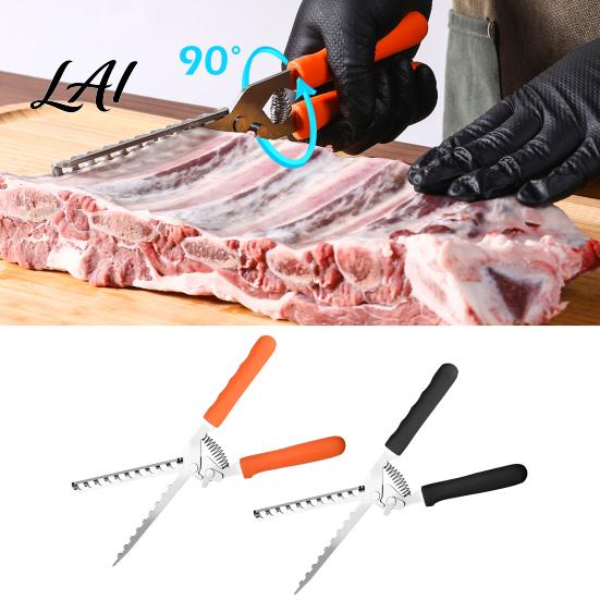 Meat Prep Tool Rib Membrane Remover Tool Stainless Steel Peeler with Grill Master Gift for Men Anti-slip Handle Manual Preparation Outdoor