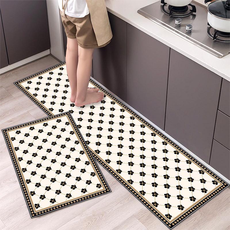 Waterproof Mats Nonslip Floor Kitchen Long Strips Absorbent Oilproof Washfree Foot Mats Dirtresistant Door Mats For Home