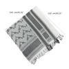 Shemagh Desert Scarf Black and White Arab Keffiyeh Shawl Wrap with Tassels Scarves Bandana Head Wraps for Men and Women