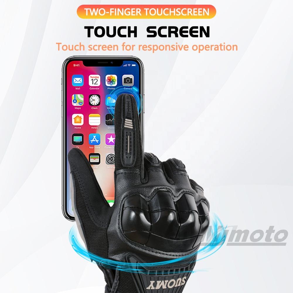 SUOMY Summer Motorcycle Gloves Touchscreen Wear-resistant Motocross Gloves PVC Protection Anti-Drop Breathable Motorbike Gloves
