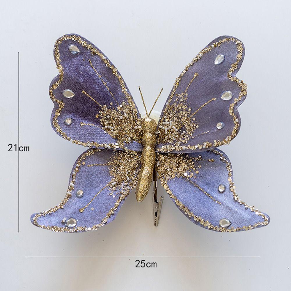 Разноцветное украшение на рождественскую елку 25*21 см подвесное украшение НОВЫЙ Рождественский фестиваль бабочек