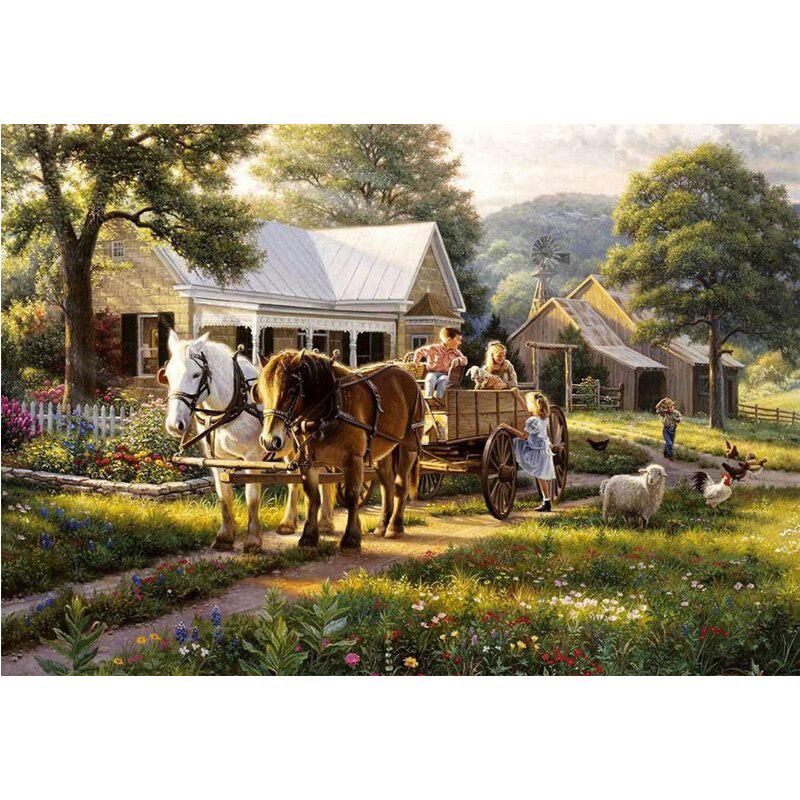 DIY Diamond Painting 5D Colourful Butterfly Full Round/Square Landscape Diamond Embroidery Rhinestone Picture Diamond Art Kit