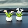 Simulation Flower Pot Car Decoration Hyacinth Center Console Ornament Car Interior Accessor  Car