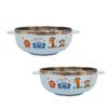 Baby Handle Stainless Steel Functional Bamboo Bowl 08191, Blue, 2 Pieces, Popular Korean Parenting Items