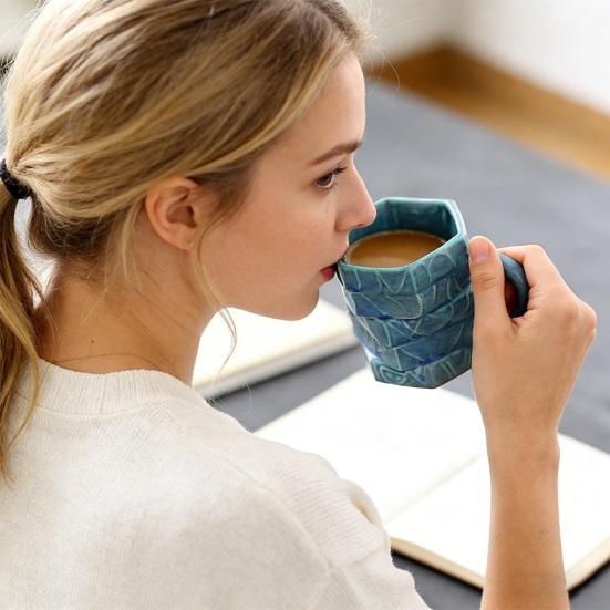 Кружка для кофе 250 мл, ручная роспись, керамическая, стопка книг, 3D-роспись, термостойкая, кружка для благодарности учителю, декоративная литературная кружка