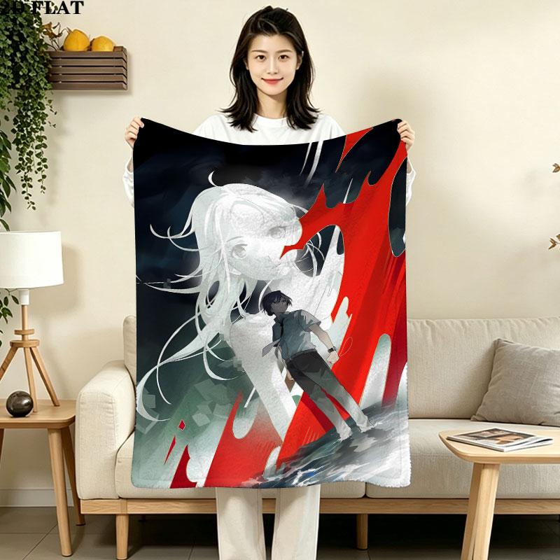 1PC Summer Time Patterned Flannel Blanket Suitable For All Seasons For Home Decor Warmth And Comfort Gifts Holiday Present