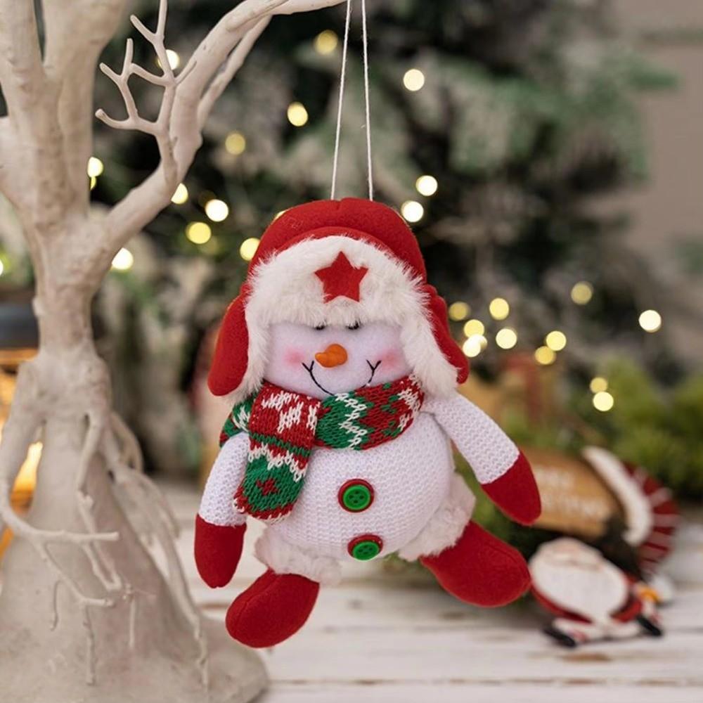Cartoon Santa Claus Pendant Elk Merry Christmas Decoration Christmas Doll Ornament New Year Decor