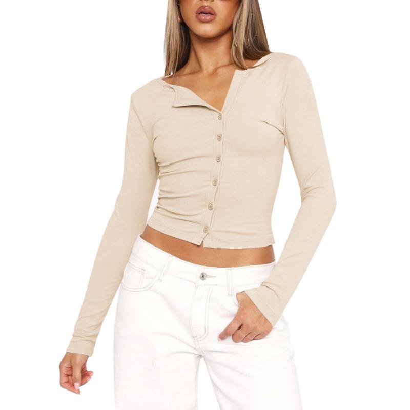 Spring and Autumn Women's Blouse Y2K Slim Fashion Pure Desire Wind Long Sleeve Tops