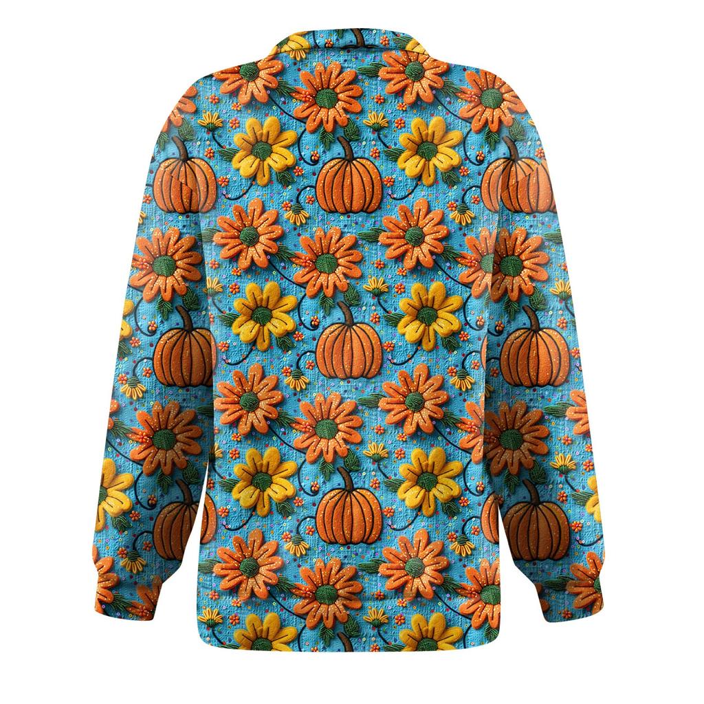 Женский свитер с застежкой-молнией 1/4, свитшот с длинным рукавом, с принтом и заниженной линией плеч, модная толстовка с капюшоном