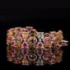 Heavy Industry Temperament Gaia Muse Imitation Natural Tourmaline Bracelet Diamond Candy Rose Manor Ring Rainbow Set