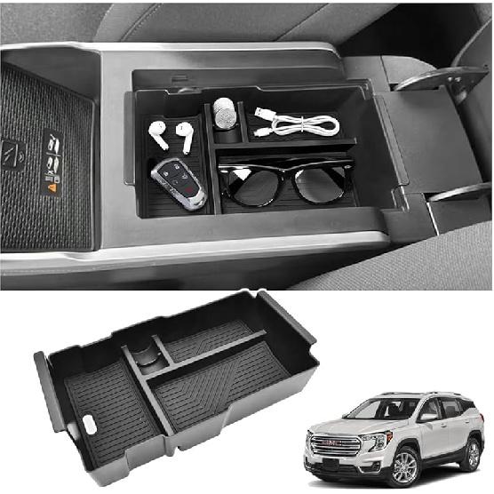 GZSH Center Console Organizer Compatible With 2025 2026 GMC Terrain (Elevation/AT4/Denali) |Easy To Tall| |Add Extra Space| Armrest Storage Box