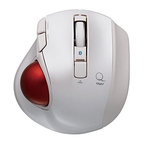 Nakabayashi Digio2 Trackball Mouse, Compact, Bluetooth, 5 Buttons, White Z8378