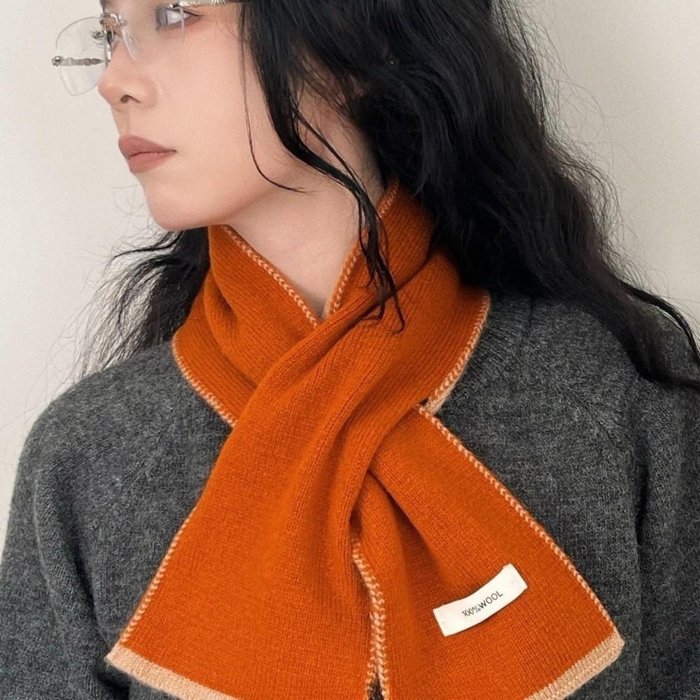 Warm Fabric Knitted Neck Warmer Soft Knitted Warm Neck Protector Decorative Collar Wrap For Women