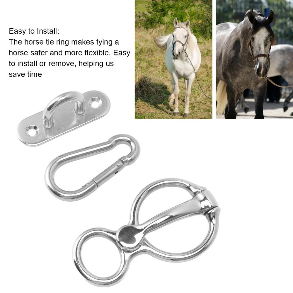 7Pcs Set Eye Bolts Horse Training Equipment Half Round Ring Horse Tie Ring Part Pulling Back
