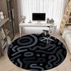 1pc Abstract Patterns Office Round Area Rug, Indoor Mat Suitable For Office, Under Office Chairs Bedroom Living Room Home Decor, Room Deco 065