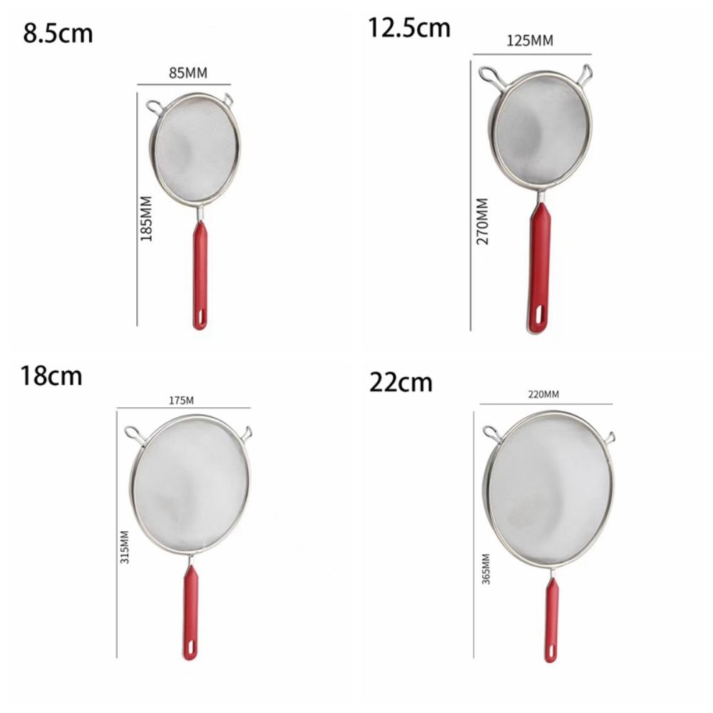 4 Sizes Flour Mesh Sieve Double Ears Noodle Drainer Kitchen Supplies Mesh Strainer French fries