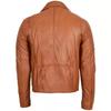 New Men Jacket Tan Brown Genuine Lambskin Real Leather Handmade Lambskin Soft Stylish