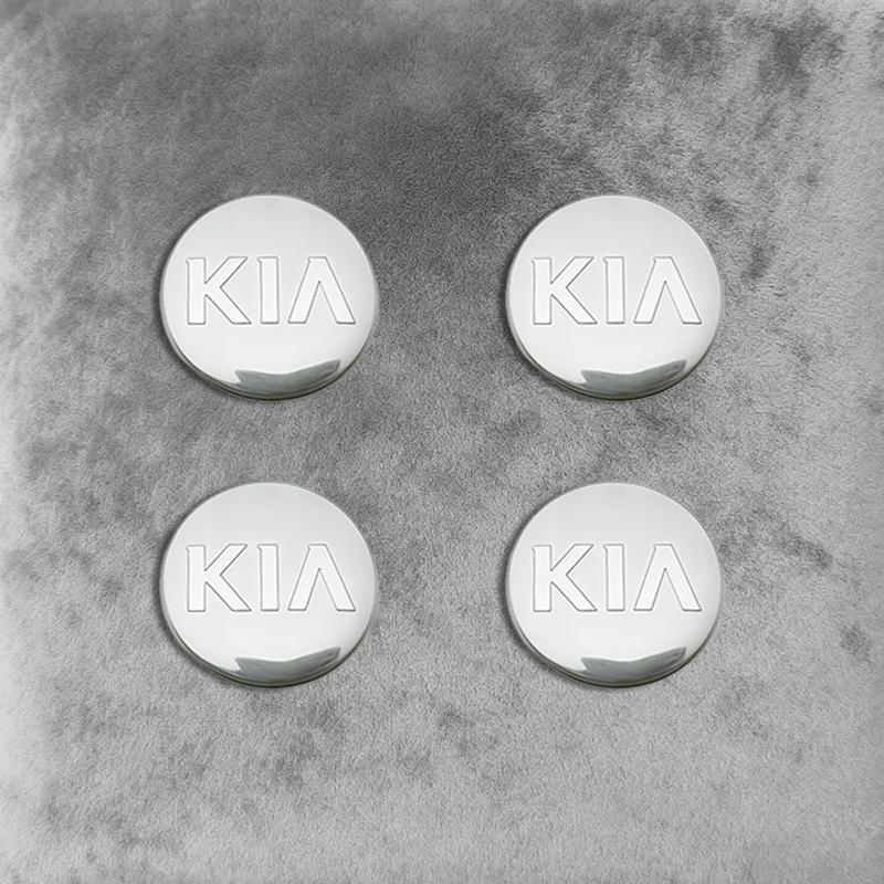 COZN3 4Pcs Car Tire Wheel Hub Center Cover Badge Sticker For Kia Sportage Carnival Seltos Sorento Rio Borrego Ceed Forte K3 K5 EV3 EV6
