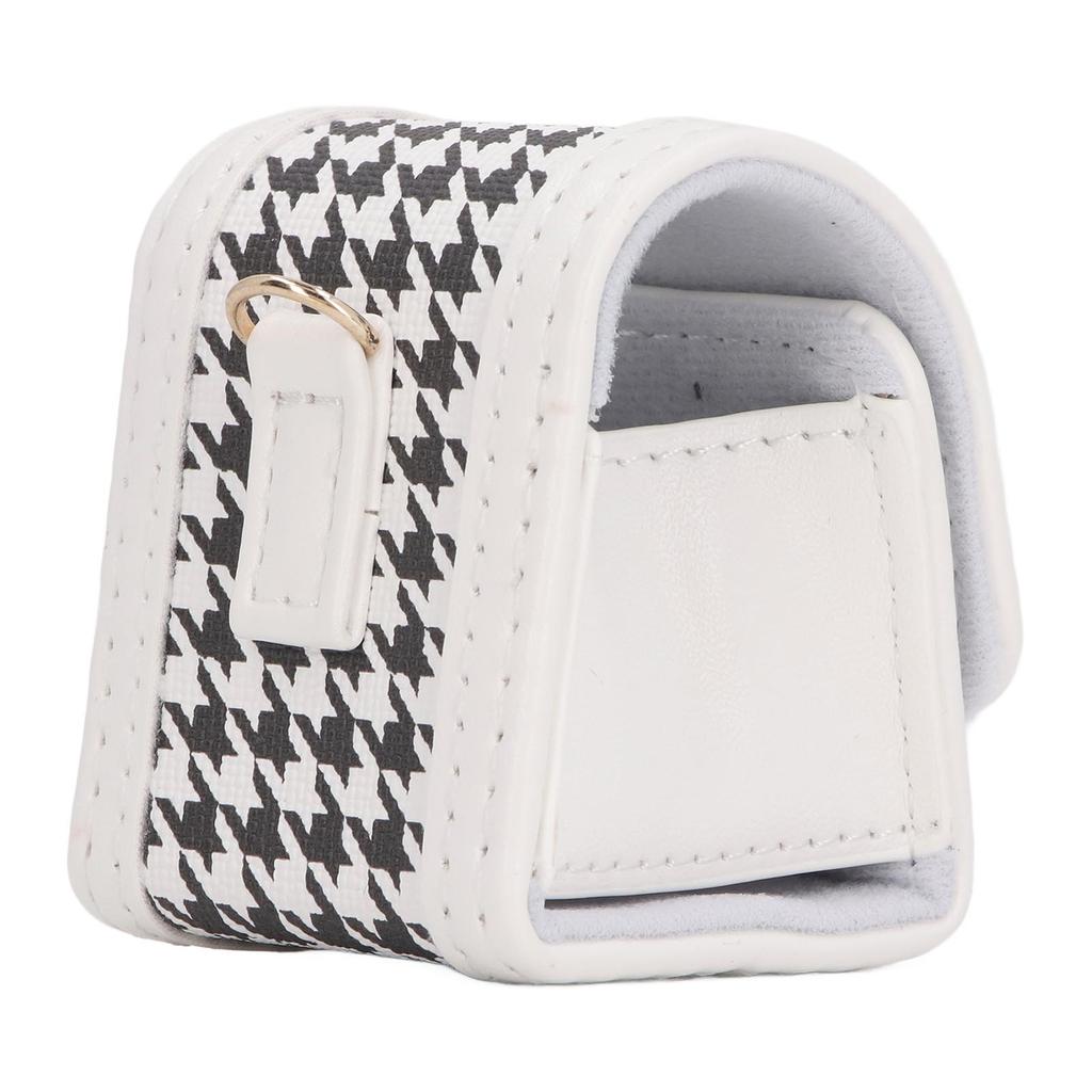 Instant Camera Bag Stylish Plaid Pattern PU Protective Carrying Case with Hand Strap for Instax PAL
