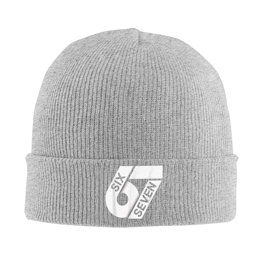 Fun Six Seven 6 7 Meme Design Knit Hat Beanie Hats Gym Warm Soft Men Women Bonnet Hats Autumn Winter Design Casual Caps Gift