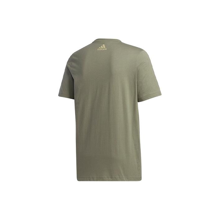 adidas Футболка Essentials Big Logo для мужчин, топы, цвет зеленый GD5461