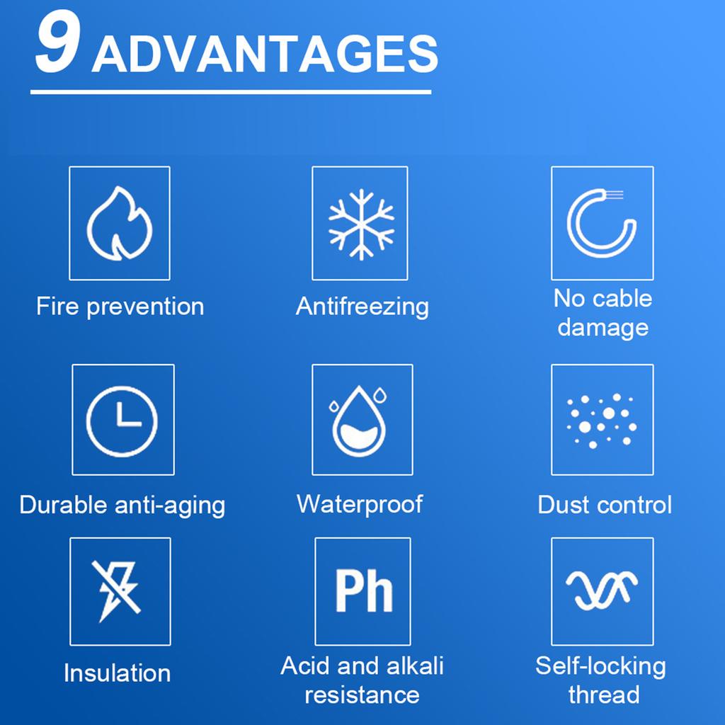 Нейлоновый кабельный ввод 1/4-2 дюйма NPT IP68 Водонепроницаемый Огнестойкий Снятие натяжения Сверхпрочный Надежное уплотнение