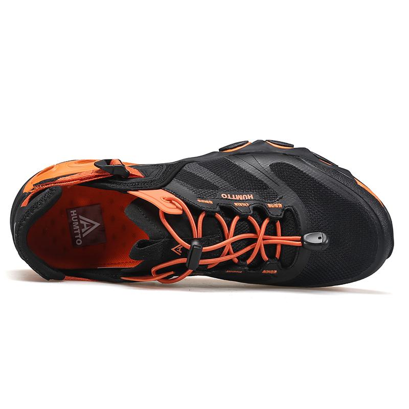 HUMTTO Летняя походная обувь, модные уличные быстросохнущие пляжные сандалии для мужчин, дышащие нескользящие мужские кроссовки для горной воды