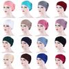 16-Color Muslim Under Cap Head Wrap - Crystal Linen Multicolor Chemotherapy Sleep Cap Headscarf.