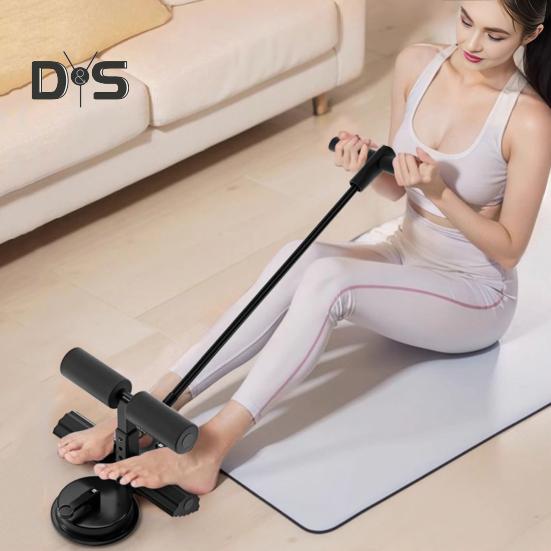 Sit Up Bar с мощными присосками, эластичная лента, регулируемый напольный держатель для скручиваний, удобный для использования на полу, вспомогательное устройство для пресса