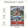 RamboNostalgiaCo First Blood Metal Sign Vintage Aluminum Wall Art PreDrilled Home Cafe Decor