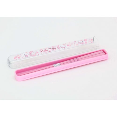 OSK Chopstick Box Set with Pull Lid, Hello Kitty Sakura, HS-11