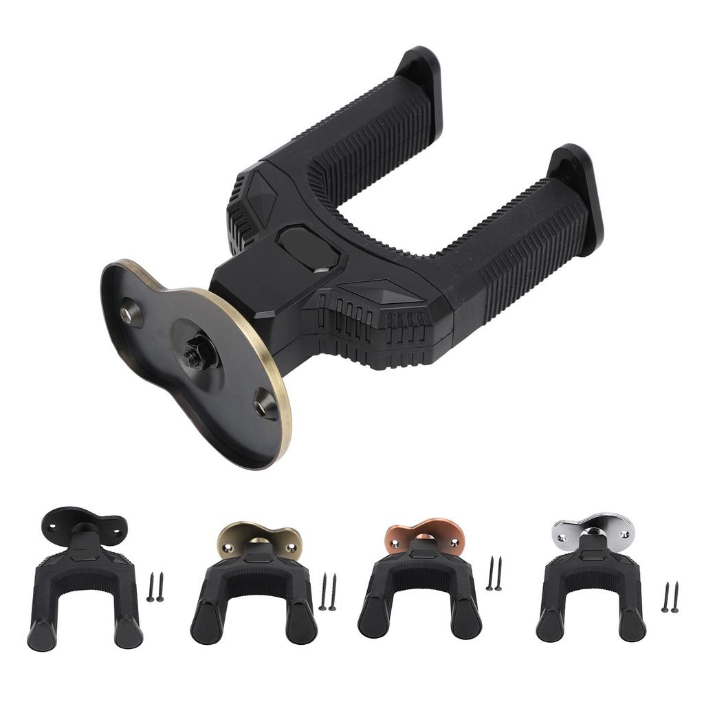 Крючок для настенного крепления гитары с автоматической блокировкой, металлический настенный держатель для электроакустических гитар, бас-бандж