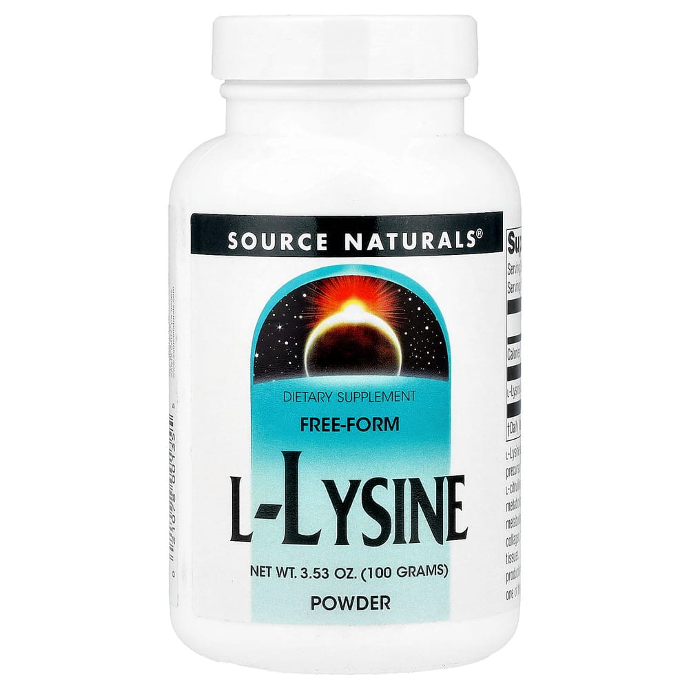 Source Naturals L-Lysine Powder 100g (3.53 oz)
