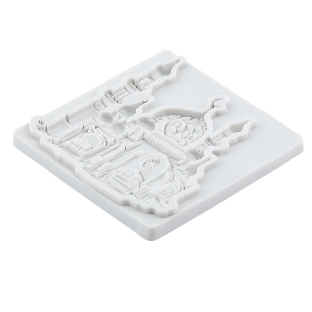 Силиконовая форма «Сказочный замок», формы для мастики «Замок», инструменты для украшения торта, топпер для кексов, форма для конфет, смолы, полимерной глины, шоколада, гампасты