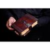 Handmade Wicca Leather Journal Brown Pentagram Embossed Blank Spell Book of Shadows Notepad Grimoire Book Write Book