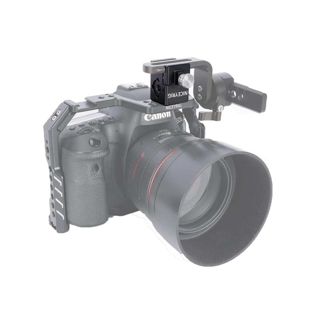 Niceyrig and Threaded Hole Extension Bracket with Arri Locating Screw NATO Rail Clamp 1/4''-20 3/8''-16 -606