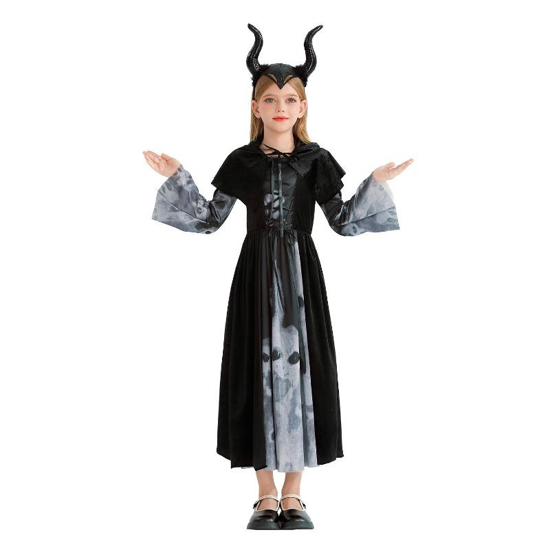 Halloween Children's Costume Show Costume Skull Children's Costume Girl Witch Vampire Funny Dress