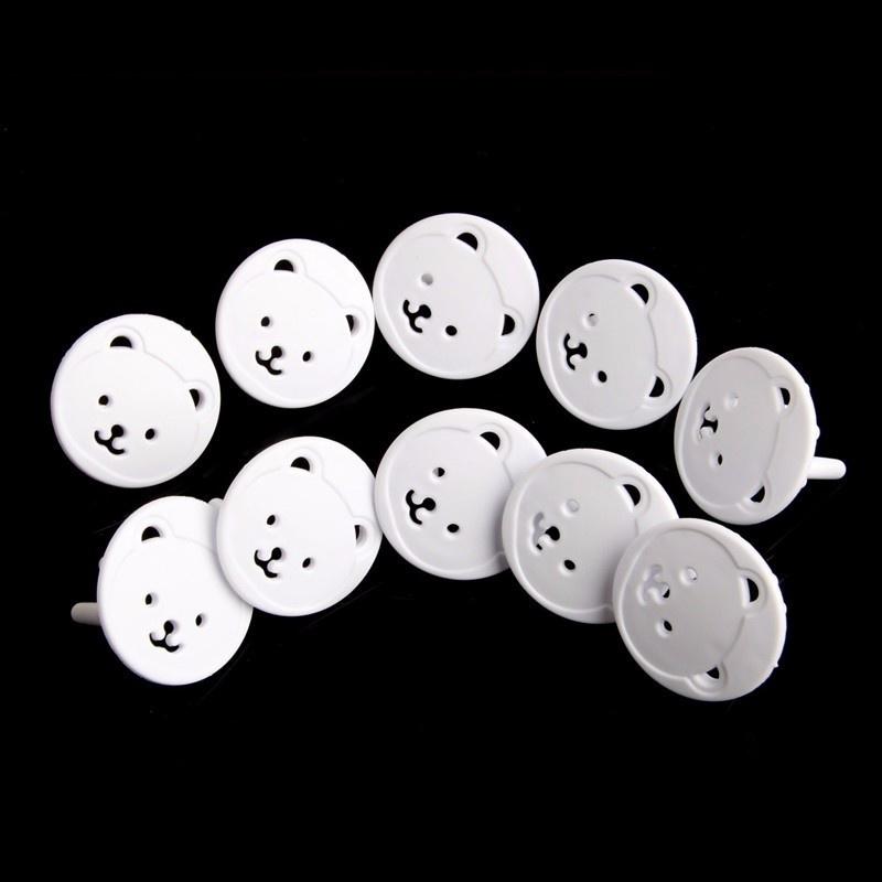 5/10Pcs Bear Power Socket Cover Plugs Cover Child Baby Safety Protector Proof Electric Shock Plugs