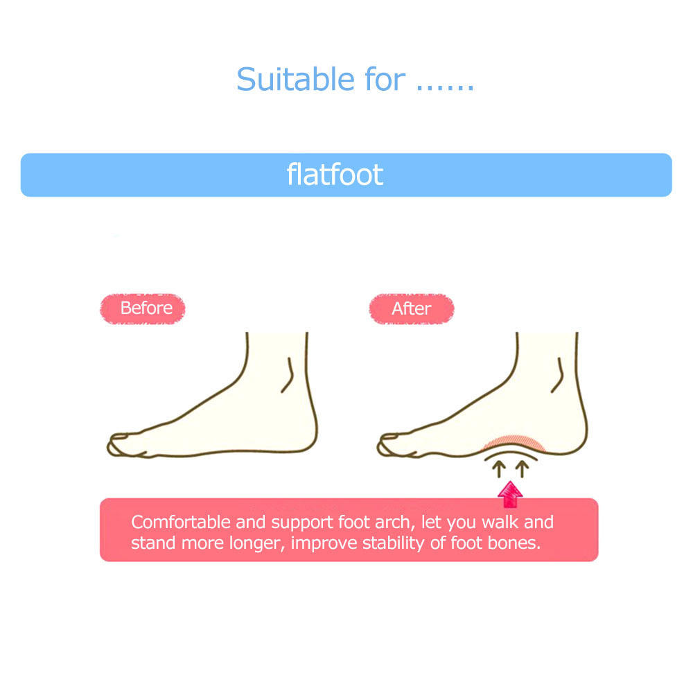 1 Pair Flat Feet Orthotic Plantar Fasciitis Arch Support Sleeve Cushion Pad Heel Spurs Foot Care Insoles Foot Pad