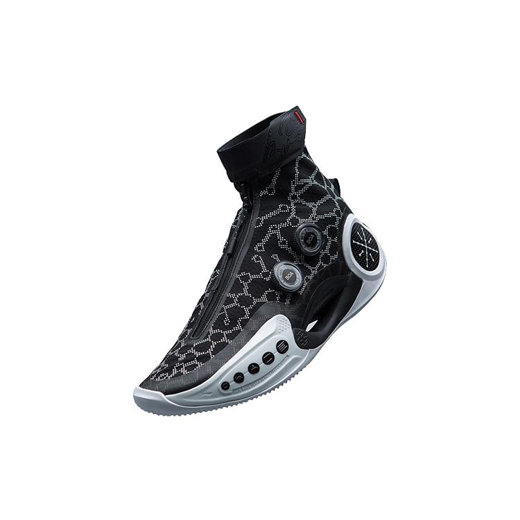 Li Ning WOW 9 Текстиль, Синтетическая кожа, TPU Амортизация Устойчивость к скольжению Устойчивость к истиранию Высокие кроссовки Zhi ABER003-1