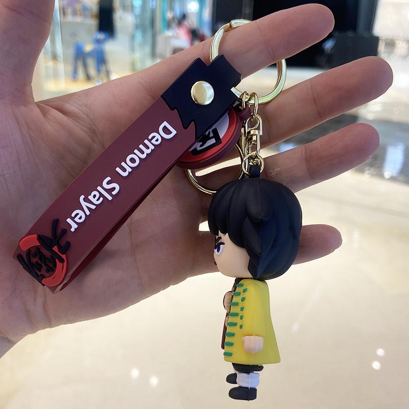 Мягкий резиновый брелок из аниме «Клинок, рассекающий демонов» - Хит продаж, подвеска для сумки и автомобильный аксессуар