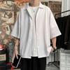 Shirt Short-sleeved Summer Men's Casual Jacket High-end Black Shirt Thin Loose Type