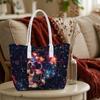 Galaxy Skull Pattern Tote Bag Large Capacity Daily Shoulder Bag Fashion Casual Handbag