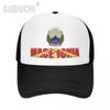 Сетчатая кепка, шляпа Северная Македония, буквенный флаг, дальнобойщик для унисекс, WoУнисекс, рожденный, все люди, бейсбольные кепки в стиле ретро, ​​крутые