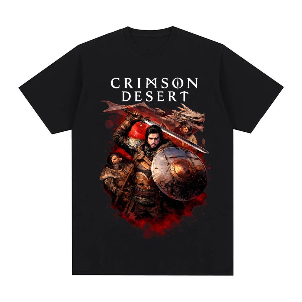Crimson Desert 2026 Summer new style TShirt Comfortable High Quality Tees Actionadventure video games Printing Round Neck TEES