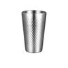 Hammered Texture Double-Wall Beer Cups Stainless Steel Milk Mugs New Cold Water Drinks Cup  Bar